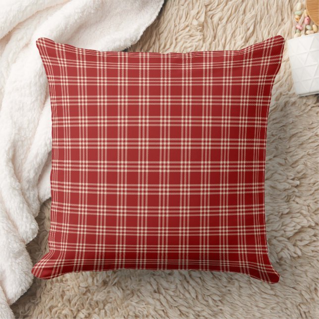Red plaid pattern kussen (Deken)