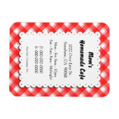 Red Plaid Restaurant Magnet d'affaires (Horizontal)