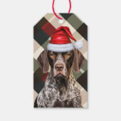 Red Plaid Shorthair Pointer Dog Lover Christmas Cadeaulabel (Voorkant)