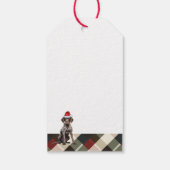 Red Plaid Shorthair Pointer Dog Lover Christmas Cadeaulabel (Achterkant)