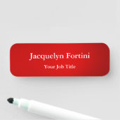 Red Plain Elegant Modern minimalist Naamplaatje (In situ)