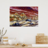 Red Planet Art afdrukken Poster (Keuken)