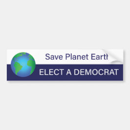 Red Planet Earth; kies een democraat Bumpersticker