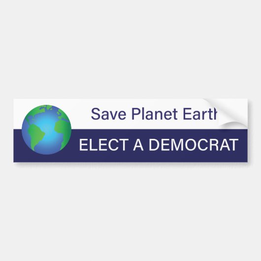 Red Planet Earth; kies een democraat Bumpersticker (Voorkant)