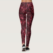 Red Planet Galaxy Glitter CUSTOM-TEKST Mars Leggings (Achterkant)