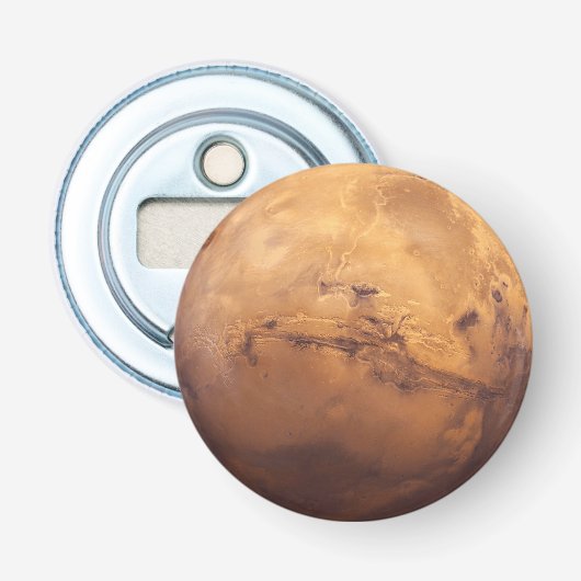 Red Planet Mars Button Flesopener (Voorkant)