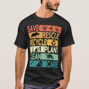 Red Planet Red Dieren Recycle Plastic T-Shirt