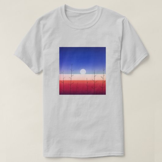 Red Planet Sunset Minimal T-Shirt (Design devant)