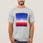 Red Planet Sunset Minimal T-Shirt (Devant)