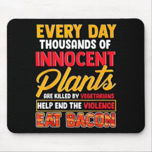 Red planten eet spek _ foodie vlees bacon varken b muismat
