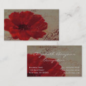 Red Plantes ~ Carte de visite (Devant / Derrière)