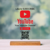 Red Play Button YouTube Channel QR Code (Neutre)
