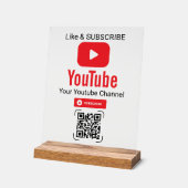 Red Play Button YouTube Channel QR Code (Angle)