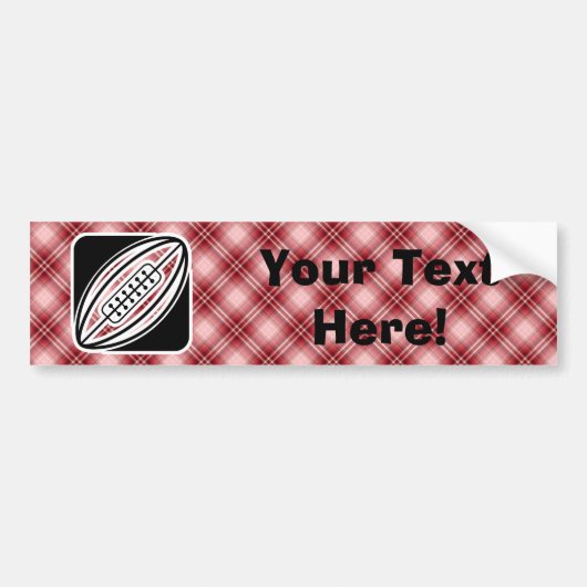 Red Play Rugby Bumpersticker (Voorkant)