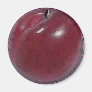 Red Plum Waterverf - Magnet Magneet