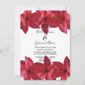 Red Plumeria Frangipani Invitations de mariage (Devant)