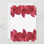 Red Plumeria Frangipani Invitations de mariage (Dos)