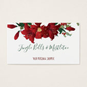 Red Poinsettia Christmas Holiday Shopper Business (Devant)