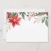 Red Poinsettia Christmas Party Invitation (Dos)