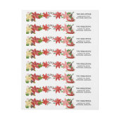 Red Poinsettia Floral kerstfeestdag (Vel)