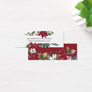 Red Poinsettia Floral Mariage Website Cartes RSVP
