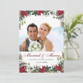 Red Poinsettia Floral Noël PHOTO Merci (Debout devant)