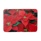 Red Poinsettia Holiday Badmat (Voorkant)