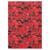 Red Poinsettia Holiday Tafelkleed (Voorkant)