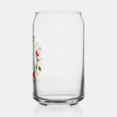 Red Poinsettia Holiday Wedding gepersonaliseerd Blikvorm Glas (Links)
