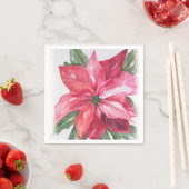 Red Poinsettia kerst Servetten (Insitu)