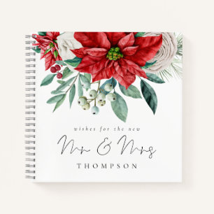 Red Poinsettia Nouveau M. Mme Livre d'or
