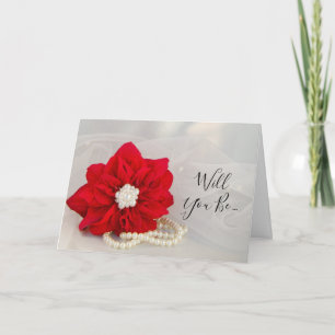 Red Poinsettia Pearls zal je mijn Bridesmaid zijn