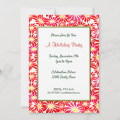 Red Poinsettias Editable Holiday 5x7 Invitations (Devant)