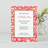 Red Poinsettias Editable Holiday 5x7 Invitations (Debout devant)