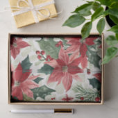 Red Poinsettias Kerstmis Tissuepapier (Geschenk)