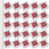 Red Poinsettias Stickers  (Voorkant)