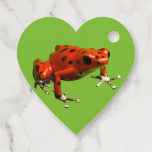 Red Poison Dart Frog Bedankjes Labels