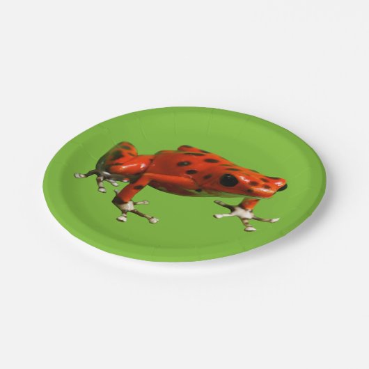 Red Poison Dart Frog Papieren Bordje (Gekanteld)