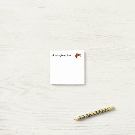 Red Poison Dart Frog Post-it® Notes (Op bureau)