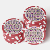 Red poker chip with floral pattern (Opstapeling)