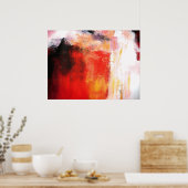 Red Polar - Poster d'art Abstrait (Cuisine)