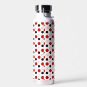 Red Polka dot Aangepaste naam Waterfles (Links)