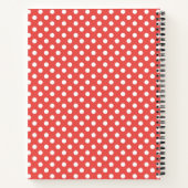Red Polka Dot and Black Cat Personalized Notitieboek (Achterkant)