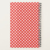 Red Polka Dot and Black Cat Personalized Planner (Achterkant)