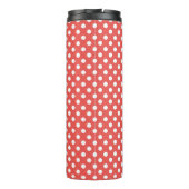 Red Polka Dot and Black Cat Personalized Thermosbeker (Achterkant)