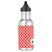 Red Polka Dot and Black Cat Personalized Waterfles (Links)