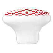 Red Polka Dot Design - Ladeknop Keramische Knop (Zijkant)
