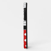 Red Polka Dot Faded Zebra Imprimer iPhone 5 Coque (Dos/Gauche)