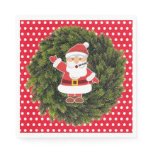 Red Polka Dot Father-kerstpapier Napkins