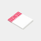 Red Polka Dot Monogram Post-it® Notes (Schuin)